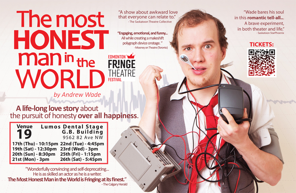 The Most Honest Man in the World comes to the 2023 Edmonton Fringe Festival!